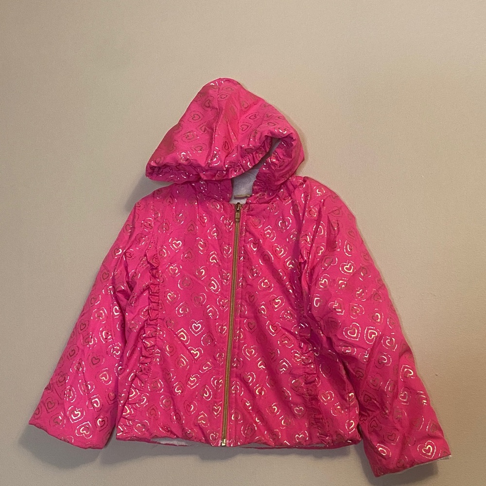 Vibrant Pink Kids Hooded Puffer Jacket